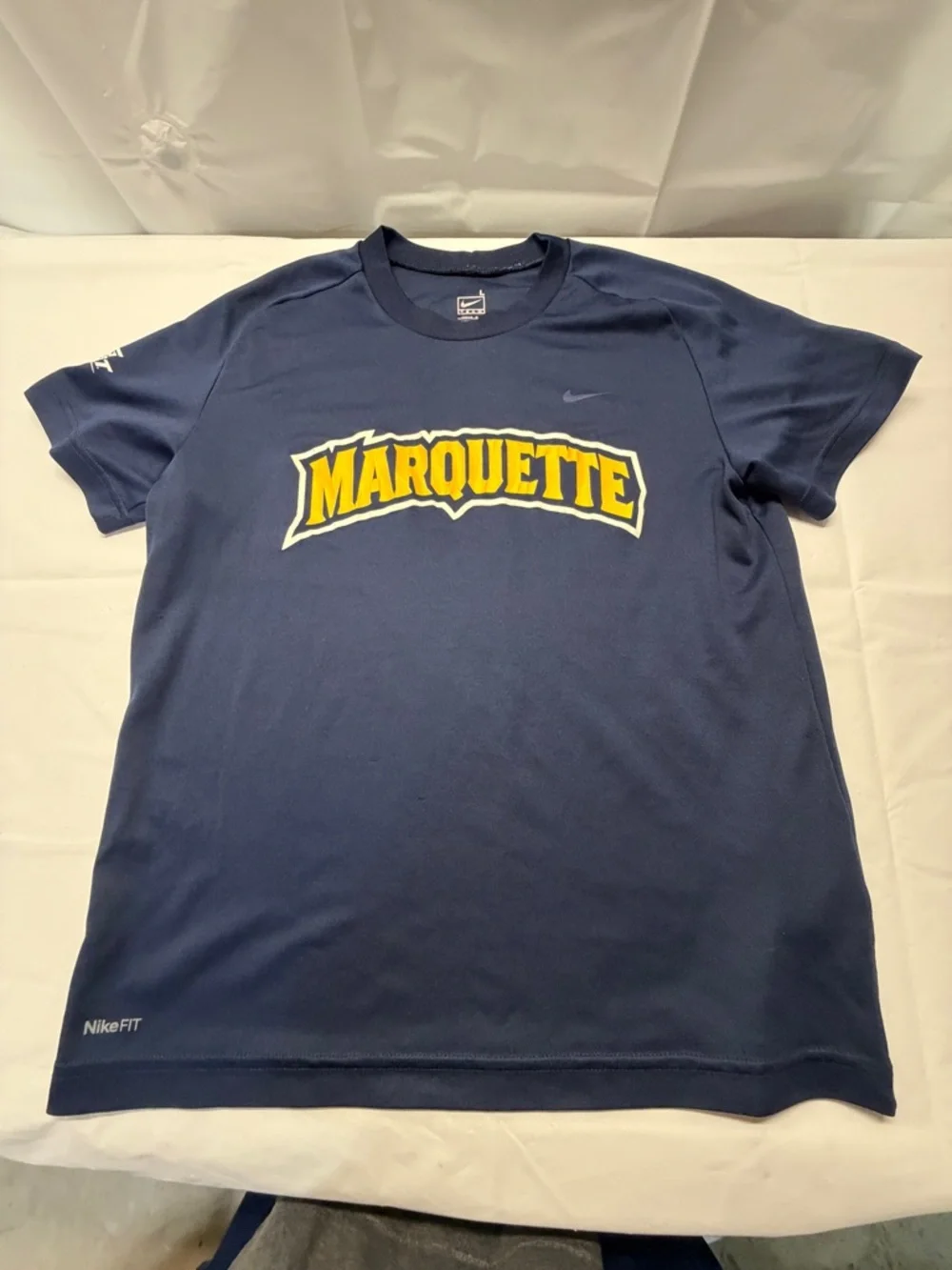 Nike Navy and Yellow‎ Marquette Short Sleeve Tee